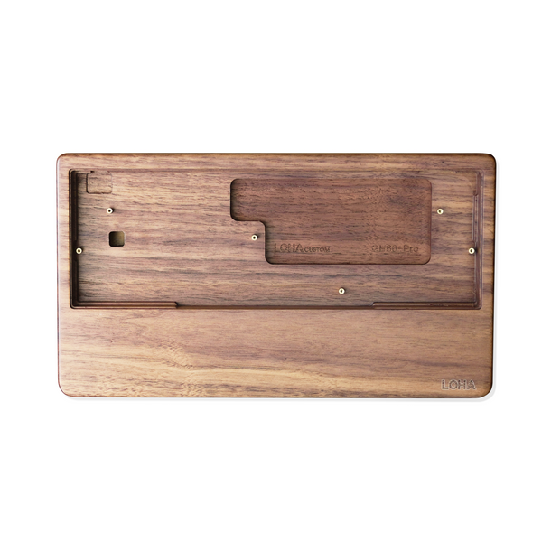 Black Walnut Wood Mechanical Keyboard Case with Integrated Wrist Rest ...